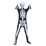 Calavera Cráneo Esqueleto Niños Cosplay Disfraz Mono Traje Fiesta Halloween Carnaval