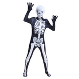 Calavera Cráneo Esqueleto Niños Cosplay Disfraz Mono Traje Fiesta Halloween Carnaval