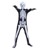 Calavera Cráneo Esqueleto Niños Cosplay Disfraz Mono Traje Fiesta Halloween Carnaval