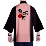 Demon Slayer Guardianes de la Noche Kimono Kamado Nezuko Halloween Cosplay Capa Unisex con Clip de oreja