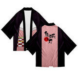 Demon Slayer Guardianes de la Noche Kimono Kamado Nezuko Halloween Cosplay Capa Unisex con Clip de oreja