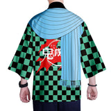 Demon Slayer Guardianes de la Noche Kimono Kamado Tanjirou Halloween Cosplay Capa Unisex con Clip de oreja