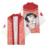 Anime Sailor Moon Sailor Mars Cosplay Kimono Cárdigan Abrigo Toga Capa Pijama Casual