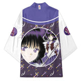 Anime Sailor Moon Sailor Saturn Cosplay Kimono Cárdigan Abrigo Toga Capa Pijama Casual