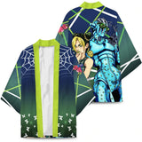 Anime JoJo‘s Bizarre Adventure - Jolyne Cujoh Cosplay Capa Kimono Cárdigan Abrigo Toga Pijama Casual