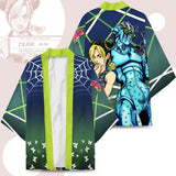 Anime JoJo‘s Bizarre Adventure - Jolyne Cujoh Cosplay Capa Kimono Cárdigan Abrigo Toga Pijama Casual