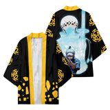 Anime One Piece Trafalgar Cosplay Capa Kimono Cárdigan Abrigo Toga Pijama Casual