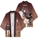 Juego Genshin Impact Hu Tao Cosplay Capa Kimono Cárdigan Abrigo Toga Pijama Casual