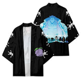 Anime One Piece Blackbeard Pirates Cosplay Capa Kimono Cárdigan Abrigo Toga Pijama Casual