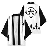 Anime Bleach Kuchiki Byakuya Capa Kimono Cárdigan Abrigo Toga Pijama