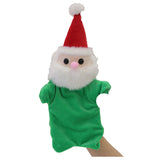 Navidad Peluche Suave Cute Dibujos Animados Santa Marioneta de Mano Moviendo Boca Accesorios