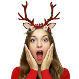 Navidad Diademas Santa Astas de alce resplandecientes Xmas Carnaval Regalos Cumpleaños Accesorios