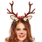 Navidad Diademas Santa Astas de alce resplandecientes Xmas Carnaval Regalos Cumpleaños Accesorios
