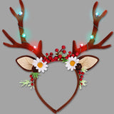 Navidad Diademas Santa Astas de alce resplandecientes Xmas Carnaval Regalos Cumpleaños Accesorios