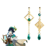 Juego Genshin Impact Venti Qiqi Cosplay Pendientes Gota para los Oídos Joyas Accesorios Regalos Fiesta