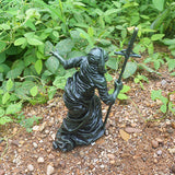 Black Skull Escultura Guardián Halloween Decoración Resina Artesanía Estatua Accesorios