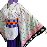 Anime Demon Slayer: Kimetsu no Yaiba Kochou Shinobu Kimono Maid Cosplay Disfraz