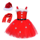 Niños Navidad Cosplay Disfraz Traje Tutu Vestido Falda Fiesta Halloween Christmas