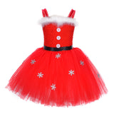 Niños Navidad Cosplay Disfraz Traje Tutu Vestido Falda Fiesta Halloween Christmas