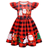 Niños Reindeer Reno Navidad Cosplay Disfraz Traje Vestido Falda Fiesta Halloween