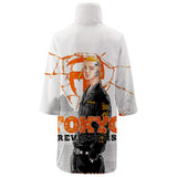 Anime Tokyo Revengers Sudadera Bata capa con cremallera Abrigo largo cuello alto Cosplay Disfraz Halloween Carnaval hombre diario Traje