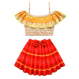 Anime Encanto Dolores Niños Cosplay Navidad Disfraz Traje de Baño Vestido Falda Conjunto Carnaval