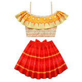 Anime Encanto Dolores Niños Cosplay Navidad Disfraz Traje de Baño Vestido Falda Conjunto Carnaval