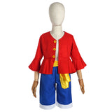 Anime One Piece Monkey D. Luffy Niños Cosplay Disfraz Halloween Carnaval Conjunto Traje Per.