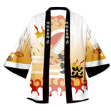 Demon Slayer Guardianes de la Noche Kimono Rengoku Kyoujurou Halloween Cosplay Capa Unisex con Arete