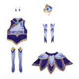 Juego League of Legends LoL Luxanna Cosplay Disfraz Traje Vestido Falda Navidad