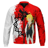 Anime The Seven Deadly Sins Cosplay Abrigo de chaqueta Disfraz Halloween Carnaval Traje cremallera 3D Impreso hombre