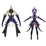 Juego League of Legends LoL The Dark Sovereign Syndra Withered Rose Cosplay Vestido Disfraz Halloween Mujer Carnaval Per.