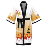 Anime Demon Slayer Rengoku Kyoujurou bata/capa de baño largo Cosplay Halloween Disfraz Kimono para dormir niño adulto Carnaval Traje