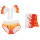 Anime Demon Slayer Rengoku Kyoujurou Cosplay Fiesta Disfraz Traje de Baño Bikini