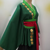 Anime One Piece Roronoa Zoro Kimono Cosplay Navidad Disfraz Traje Vestido