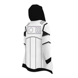 La Guerra de Las Galaxias Star Wars Cosplay Chaqueta Imperial Stormtrooper Rompevientos con Capucha Unisex para Halloween o Carnaval