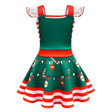 Niños Navidad Cosplay Disfraz Traje Ballet Vestido Falda Fiesta Halloween