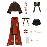 Juego Genshin Impact Hu Tao Cosplay Navidad Kimono Vestido Conjunto Carnaval Traje Per.