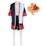 Anime One Piece Portgas·D· Ace Cosplay Disfraz Traje Navidad Carnaval Fiesta