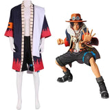 Anime One Piece Portgas·D· Ace Cosplay Disfraz Traje Navidad Carnaval Fiesta