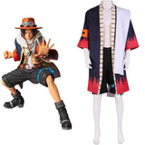 Anime One Piece Portgas·D· Ace Cosplay Disfraz Traje Navidad Carnaval Fiesta