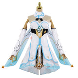 Juego Genshin Impact Lumine Cosplay Navidad Disfraz Traje Vestido