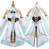 Juego Genshin Impact Lumine Cosplay Navidad Disfraz Traje Vestido