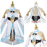 Juego Genshin Impact Lumine Cosplay Navidad Disfraz Traje Vestido