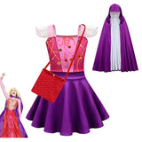 Película Hocus Pocus Mary Sanderson Niños Cosplay Disfraz Traje Vestido Falda