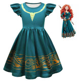 Película Brave Merida Niños Cosplay Navidad Disfraz Traje Vestido