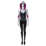 Película Spider-Man: Into the Spider Verse Gwen Stacy Mono Cosplay Disfraz Halloween Carnaval Traje Mujer Per.