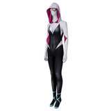 Película Spider-Man: Into the Spider Verse Gwen Stacy Mono Cosplay Disfraz Halloween Carnaval Traje Mujer Per.