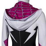 Película Spider-Man: Into the Spider Verse Gwen Stacy Mono Cosplay Disfraz Halloween Carnaval Traje Mujer Per.