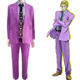 Anime JoJo‘s Bizarre Adventure Kira Yoshikage Cosplay Disfraz Traje Fiesta Navidad Carnaval